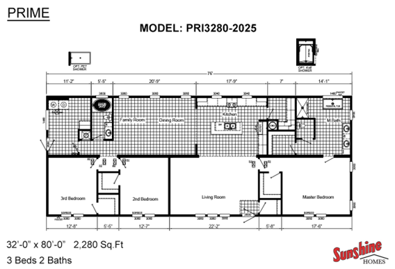 Prime | PRI3280-2025 Modular home by Sunshine Homes for sale at Gulf South Homes in Houma, Louisiana